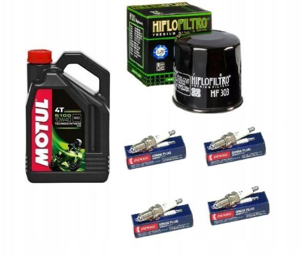 Olej Motul Filtr Świece Denso HONDA NT650V 98-05